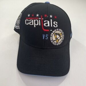 2011 Winter Classic Washington Capitals Pittsburgh Penguins Black PressBack Hat